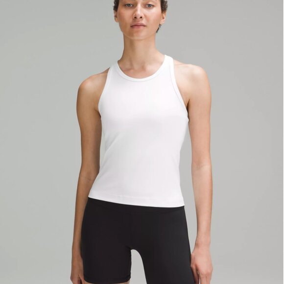 lululemon athletica Tops - Lululemon Align Waist-Length Racerback Tank Top White (NWOT)